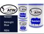 Preview: Nissan, Midnight Blue, RBN: 500ml Lackdose + 500ml Klarlack + 250ml Härter - Set, von ATW Autoteile West.